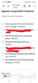  letto montessoriano con accessori MARCA PUCCI