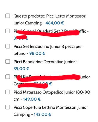  letto montessoriano con accessori MARCA PUCCI