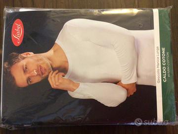 Liabel maglia bianca uomo girocollo manica lunga