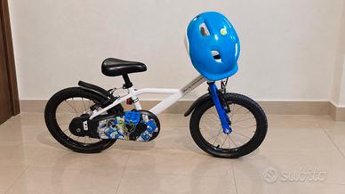 bicicletta da bambino , btwin , 16" + casco