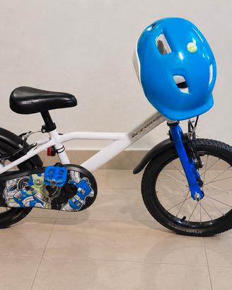 bicicletta da bambino , btwin , 16" + casco