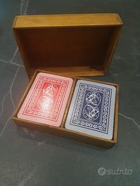 Scatola PORTA CARTE DA GIOCO fatta a mano