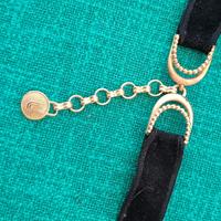 cintura vintage nera in camoscio 