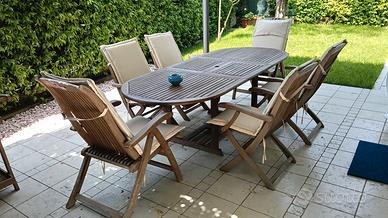 TAVOLO DA GIARDINO ALLUNGABILE IN LEGNO