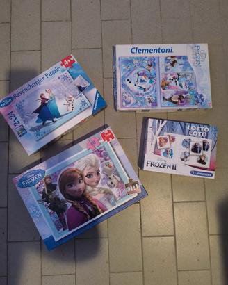 3 puzzle Ravensburger e 1 gioco Lotto di Frozen