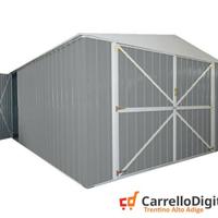 Box acciaio garage lamiera 360x600 grigio chiaro