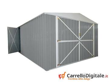 Box acciaio garage lamiera 360x600 grigio chiaro