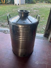 FUSTO VUOTO ACCIAIO INOX CAPACITA’ 50 LITRI OLIO