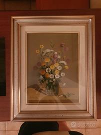 Quadro Fiori di Campo 25x32 cm Cornice Argento