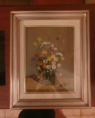 Quadro Fiori di Campo 25x32 cm Cornice Argento