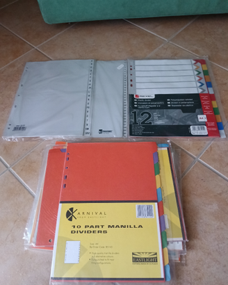 Divisori per raccoglitori