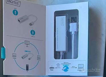 Adattatore  di rete lan /usb +omaggio tastiera  pc