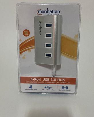 Hub USB 3.0 4 porte Manhattan nuovo