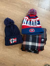 SET INVERNALE DUE CAPPELLI E SCIARPA