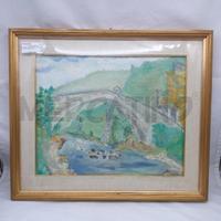 QUADRO ACQUERELLO PONTE DEL DIAVOLO MARCELLINO 197