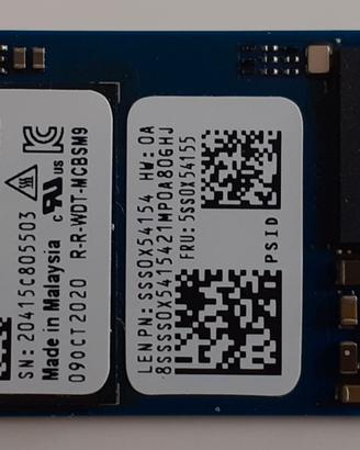 NVMe SSD PCIe 256GB Western Digital