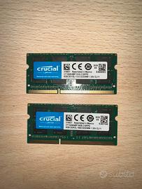 Crucial  DDR3L Ram 16 GB (2 x 8GB) per Pc Macbook