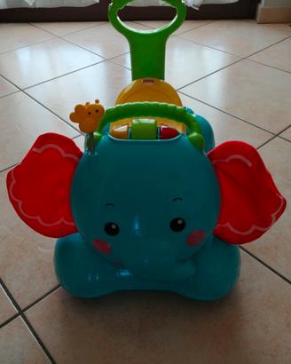 elefante cavalcabile fisher price