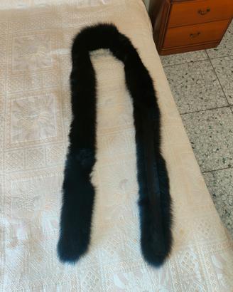 Sciarpa in vera pelliccia di volpe nera