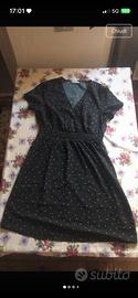 Vestito donna nero con puntini bianchi