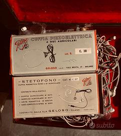 Geloso Cuffia Piezoelettrica e Stetofono