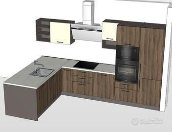 CUCINA COMPONIBILE MAI USATA 