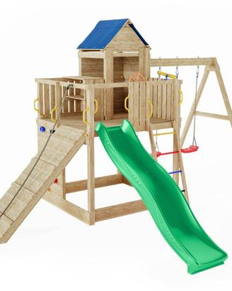 Casetta legno bimbi e altalena Fungoo Treehouse 3