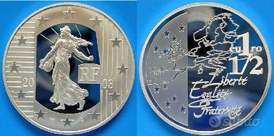 FRANCIA 1,5 EURO ARGENTO SEMINATRICE 22,2g T.0,900