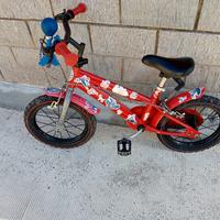 bicicletta spider man bimbo