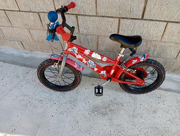 bicicletta spider man bimbo