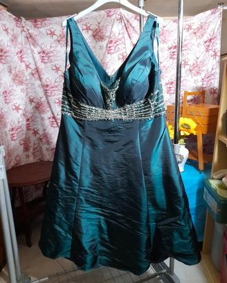 abito elegante in taffità  con stola