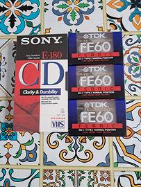 audiocassette e videocassetta nuove