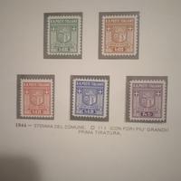 Francobolli Campione d'Italia  Stemma Comune  1944
