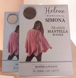 Mantella Scialle panna e tortora
