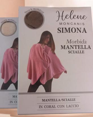 Mantella Scialle panna e tortora
