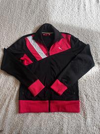 Puma Felpa Zip Y2K Nero + Pink Fluo Vintage 2000s