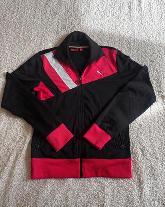 Puma Felpa Zip Y2K Nero + Pink Fluo Vintage 2000s