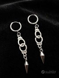 orecchini acciaio inox con manette