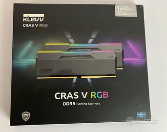 Ram DDR5 KLEVV CRAS V Black RGB 32GB 7600M/T