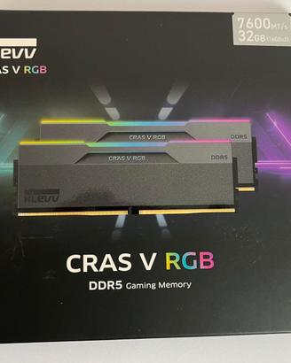 Ram DDR5 KLEVV CRAS V Black RGB 32GB 7600M/T