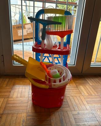 🧹 Carrello delle pulizie per bambini completo
