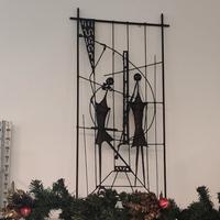 Mid Century Brutalist Style Iron Wall Sculpture