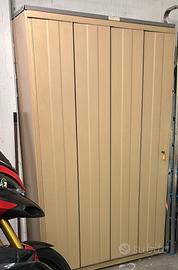 raro armadio in metallo beige