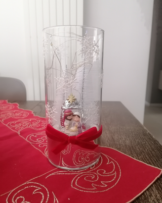 Lampada a cilindro con presepe