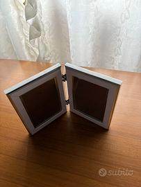 Portafoto doppio di colore bianco