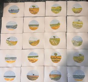 Acquerelli di Giuseppe De Luca