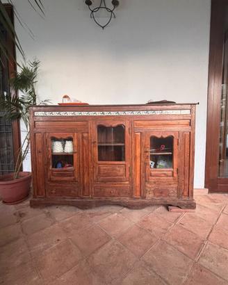 Credenza indiana antica stile etnico