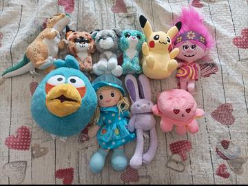 lotto 10 peluche 