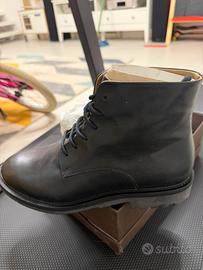 Jeckerson stivaletti uomo pelle nera n. 43 nuovi