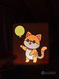 Lanterna/Luce nanna gatto con palloncino